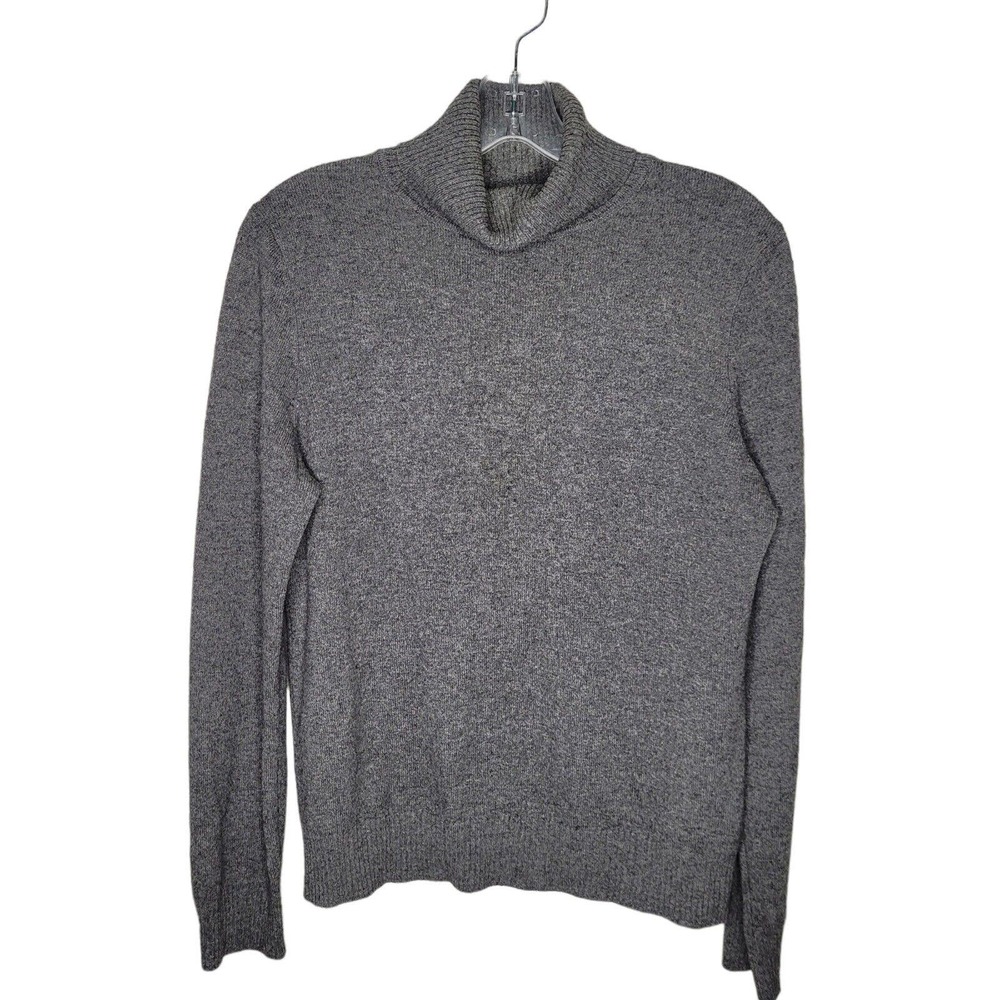Uniqlo Womens Size Lg dark gray 100% Cashmere Turtleneck Sweater Pullover - Picture 1 of 6